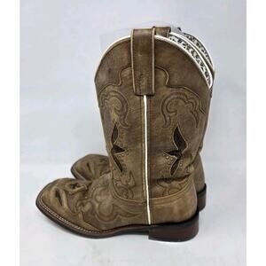 Laredo Spellbound Boots Womens Size 8.5 M Square Toe Cowgirl Western Studs 5661